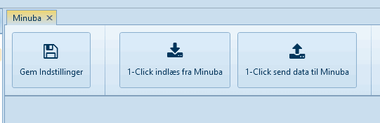 Med 1-klik kommandoer kan du hurtigt synkronisere dine data med Uniconta og Minuba.
